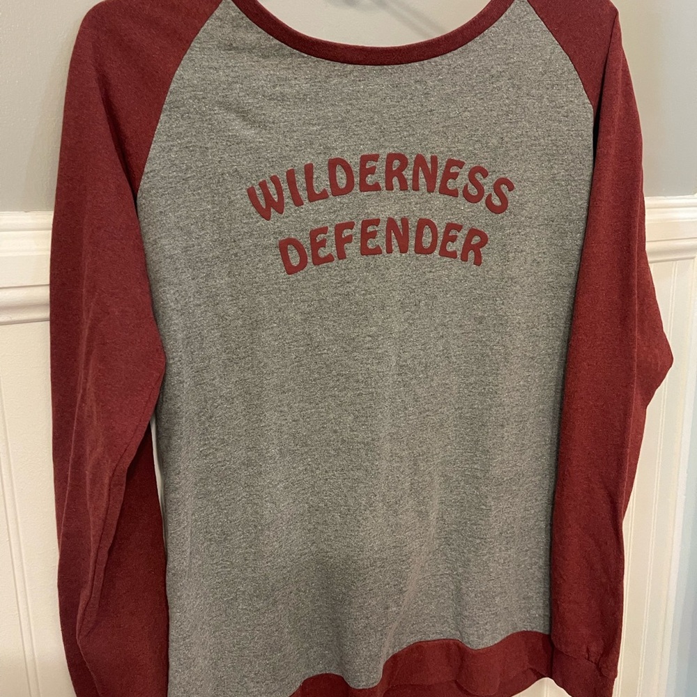 Patagonia Red and Gray Long Sleeve Tee